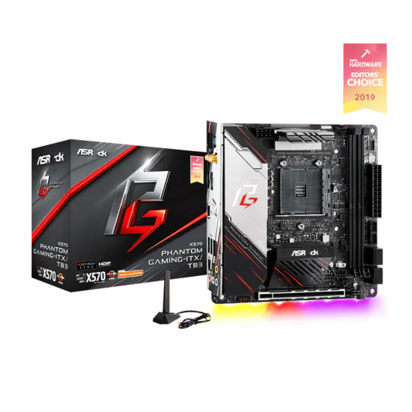 AsRock Základní deska Am4 Socket 2000 3000 4000 G-series 5000 a 5000 G-series Cpu X570 Phantom Gaming-itx/tb3