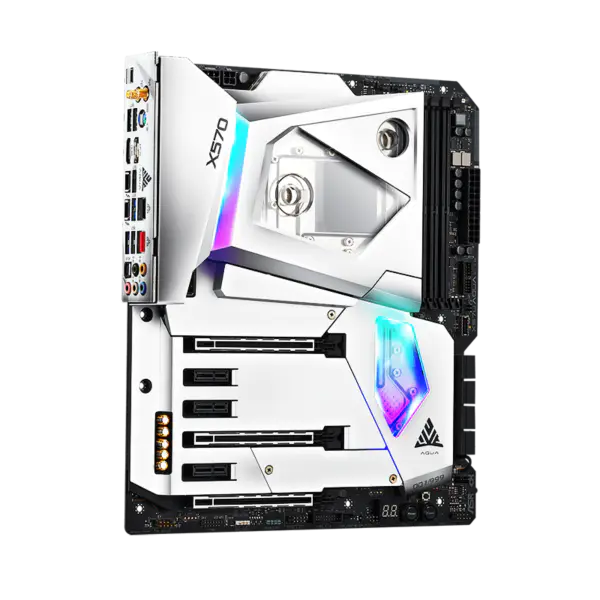 AsRock Základní deska pro PC X570 Aqua podporuje procesory Am4 Socket R řady 2000 a 3000