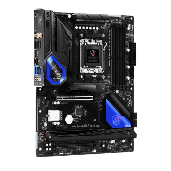 AsRock Atx Základní deska B650e Pg Riptide Wifi Ddr5 Am5 Podpora CPU 7950x 7900x 7700x 7600x