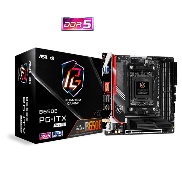 AsRock Itx Základní deska B650e Pg-itx Wifi Ddr5 Am5 Podpora CPU 7950x 7900x 7700x 7600x