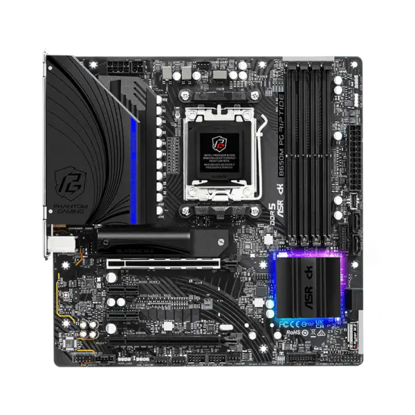 AsRock M-atx Základní deska B650e Steel Legend Wifi Ddr5 Am5 Podpora CPU 7950x 7900x 7700x 7600x
