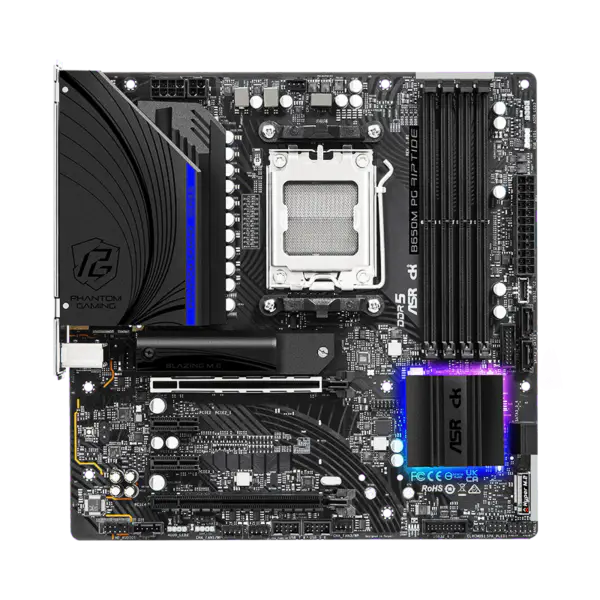 AsRock M-atx Základní deska B650e Steel Legend Wifi Ddr5 Am5 Podpora CPU 7950x 7900x 7700x 7600x