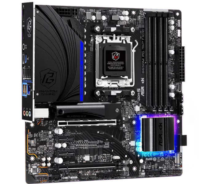 AsRock M-atx Základní deska B650e Steel Legend Wifi Ddr5 Am5 Podpora CPU 7950x 7900x 7700x 7600x