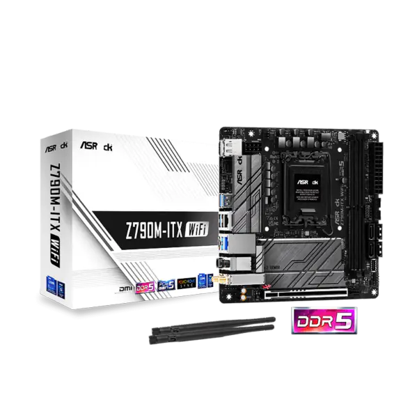 Základní deska AsRock Z790m-itx Wifi6 Ddr5 Mini-itx Lga 1700 13. generace Z790 Z790m-itx Wifi6 13600k 13700k