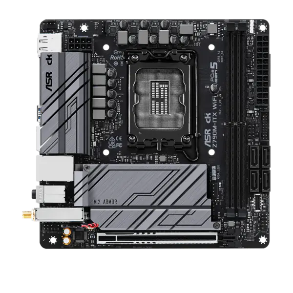Základní deska AsRock Z790m-itx Wifi6 Ddr5 Mini-itx Lga 1700 13. generace Z790 Z790m-itx Wifi6 13600k 13700k