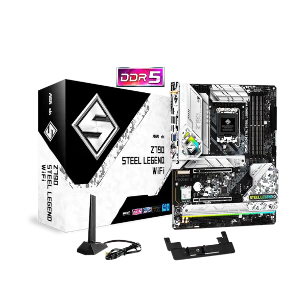 AsRock Základní deska Z790 Steel Legend Wifi6 Ddr5 Paměti Lga 1700 13. generace Z790 Steel Legend Wifi6 13600k 13700k