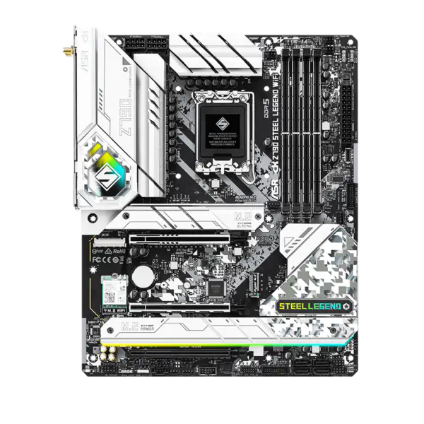 AsRock Základní deska Z790 Steel Legend Wifi6 Ddr5 Paměti Lga 1700 13. generace Z790 Steel Legend Wifi6 13600k 13700k