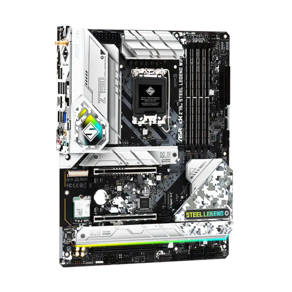 AsRock Základní deska Z790 Steel Legend Wifi6 Ddr5 Paměti Lga 1700 13. generace Z790 Steel Legend Wifi6 13600k 13700k
