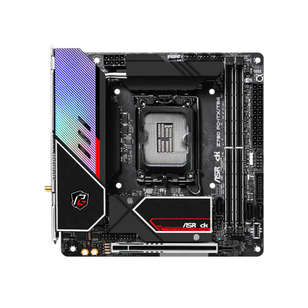 AsRock Základní deska Z790 Pg-itx Tb4 Wifi6 Ddr5 Paměti Lga 1700 Intl 13. generace Z790 Pg-itx/tb4 Wifi6 13600k 13700k
