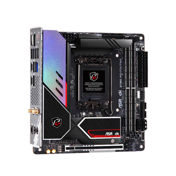 AsRock Základní deska Z790 Pg-itx Tb4 Wifi6 Ddr5 Paměti Lga 1700 Intl 13. generace Z790 Pg-itx/tb4 Wifi6 13600k 13700k