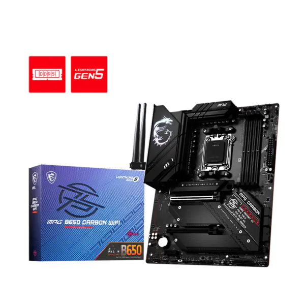 Základní deska Ms Atx Mpg B650 Carbon Wifi Ddr5 Am5 Podpora CPU 7950x 7900x 7700x 7600x B650