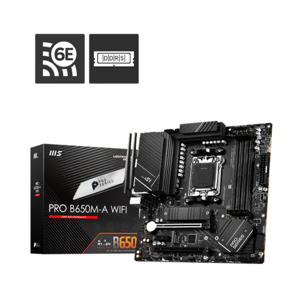 Základní deska Ms M-atx Pro B650m-a Wifi Ddr5 Am5 Podpora CPU 7950x 7900x 7700x 7600x B650m-a
