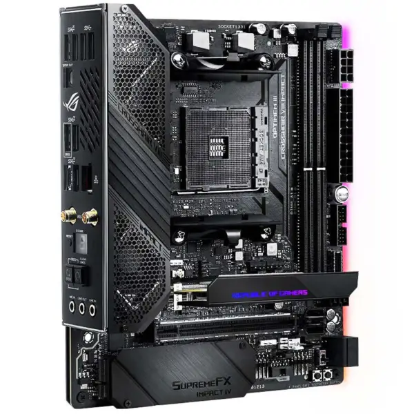 Asus Rog Crosshair Viii Impact X570 Argb Základní deska s podporou herních procesorů 5800x 5900x 5950x