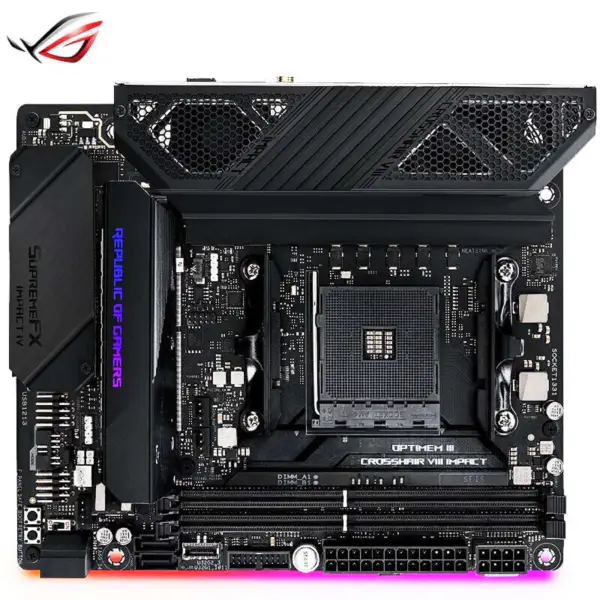 Asus Rog Crosshair Viii Impact X570 Argb Základní deska s podporou herních procesorů 5800x 5900x 5950x