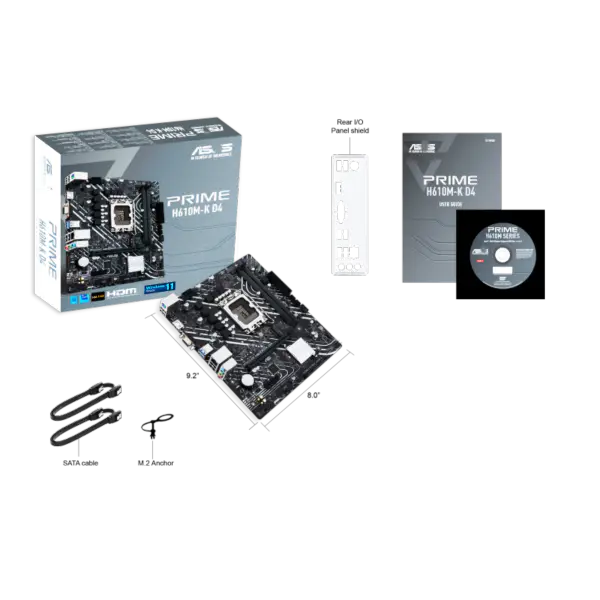 Asus H610 H610i H610m Základní desky s podporou Cpug7400 G6900 12100 F Ssds M.2 Lga 1700 Základní deska Prime H610m-k D4