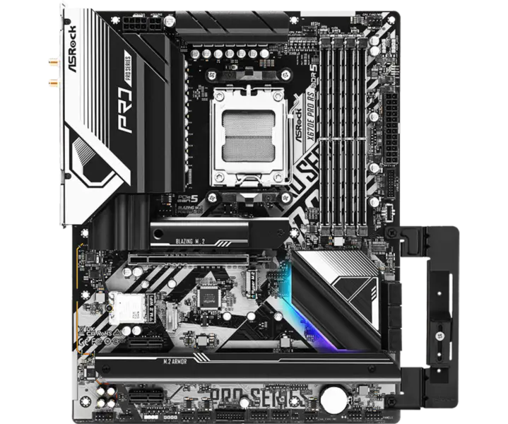 Asrock X670 X670e Základní desky Am5^5 Podpora procesorů řady 7000 Socket Am5 Základní deska X670e Pro Rs Ddr5