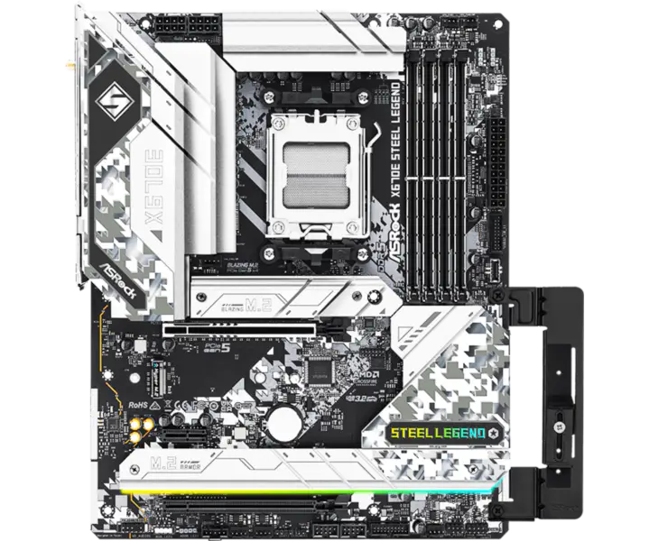 Rock X670 X670e Základní desky Am5^5 Socket Am5 Základní deska X670e Steel Legend Ddr5