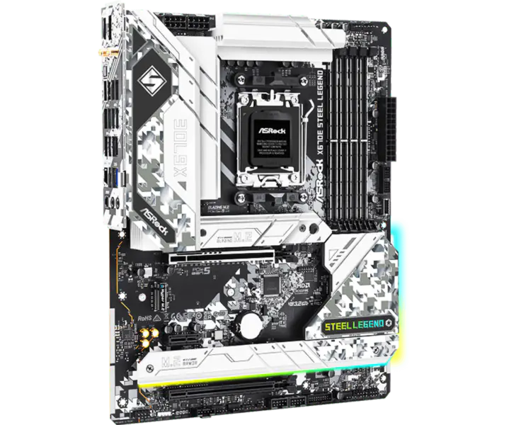 Rock X670 X670e Základní desky Am5^5 Socket Am5 Základní deska X670e Steel Legend Ddr5
