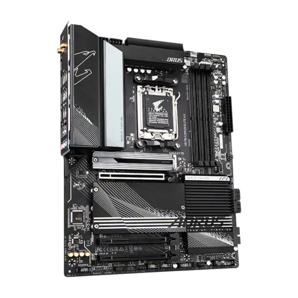 Základní deska Ga X670 Aorus Elite Ax podporuje procesory Am5 7950x 7900x 7700x 7600x
