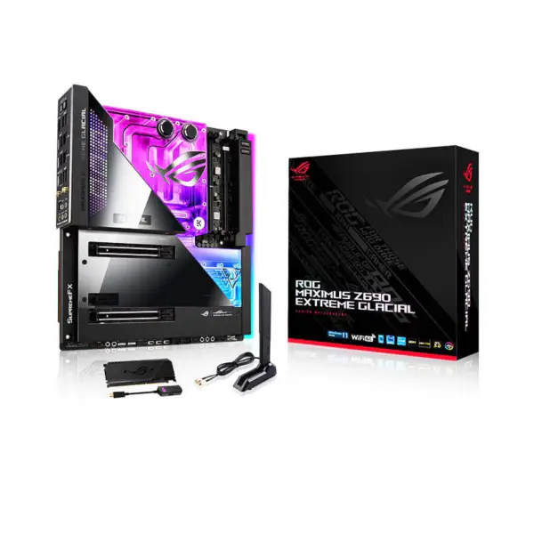 Asus Rog Maximus Z690 Extreme Glacial Základní deska podporuje paměti D5 Cpu 12900k Intl Z690 Lga1700 Základní deska Asus