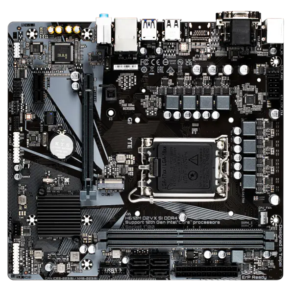 Základní deska Ddr4 12400f 12100 G7400 Intl H610 Lga 1700 Ga H610m D2vx Si Ddr4 Herní základní deska