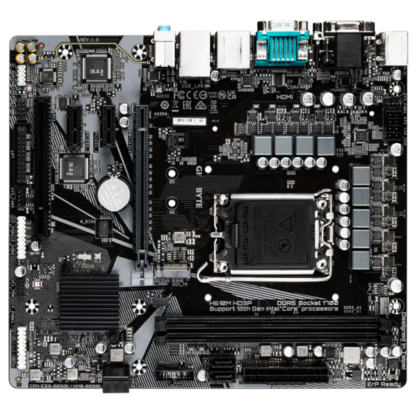 Ddr4 základní deska Ddr4 12400f 12100 G7400 Intl H610 Lga 1700 Ga H610m Hd3p Ddr4 herní základní deska