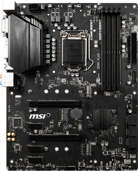 Msi Základní deska Z390m Podporuje procesor 8700 Systém Win7 Základní deska pro stolní počítače 8. 9. generace procesorů Z390m S01 Z390