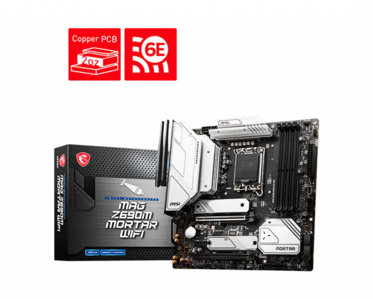 Základní deska Msi Ddr4 Ddr5 Základní deska pro PC Ag Z690m Mortar Wifi Ddr5