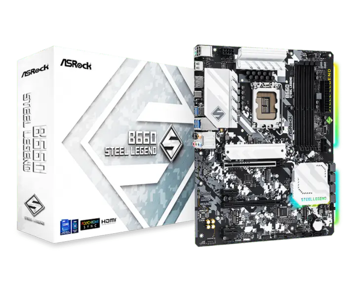 As B660 Steel Legend Ddr4 Herní základní deska Cpu 12700 12600 Intl B660 Lga 1700 9 Phase Dr.mos Power Design