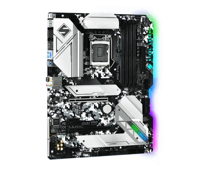 Asrock B460 Steel Legend Steel Legend Základní deska podporuje CPU 10500 10400 10400f Intl B460 Lga 1200