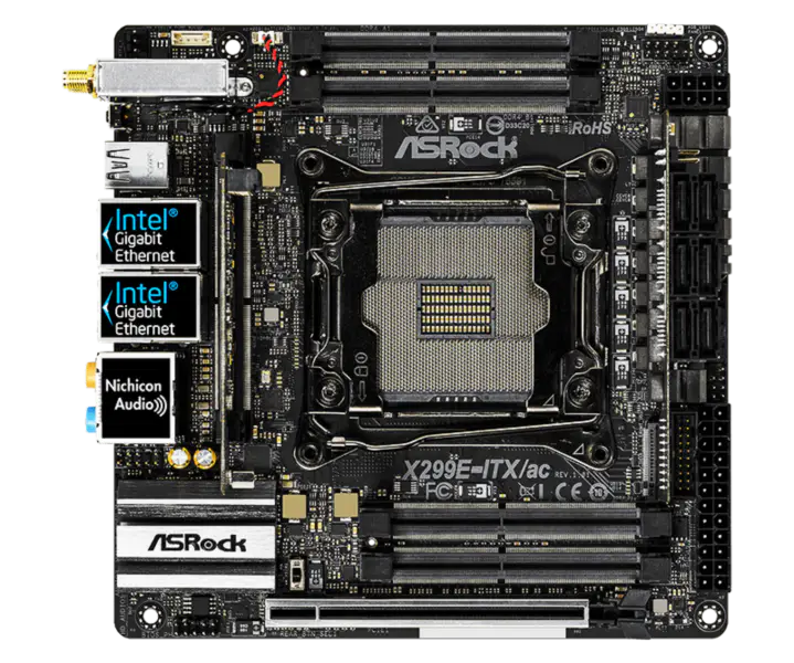 Asrock X299m X299e-itx Ac Ddr4 základní deska Part Lga 2066 Ddr4 Ddr4 Intl X299 Lga 2066