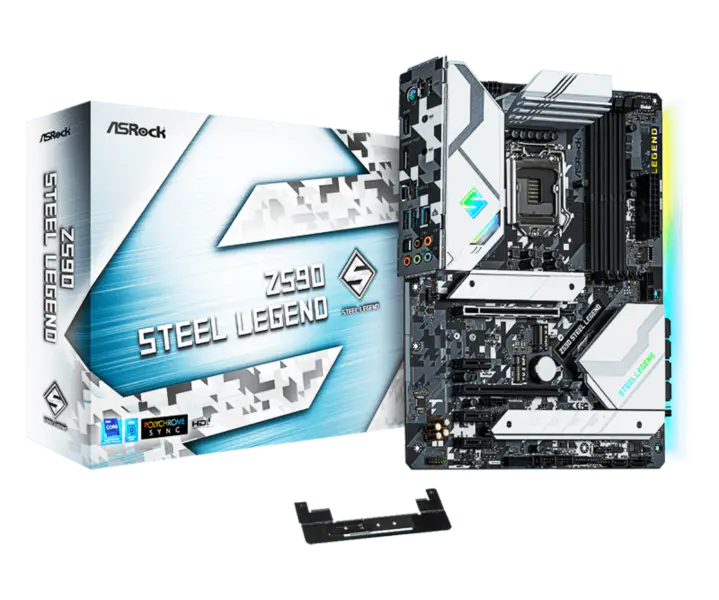Asrock Z590 Steel Legend Ddr4 Základní deska s podporou procesoru 11900k 11700k Z590 Lga 1200