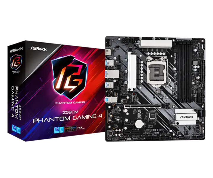 Asrock Z590 Phantom Gaming 4 Ddr4 Phantom Gaming Základní deska podporuje procesor 11900k 11700k Intl Z590 Lga 1200