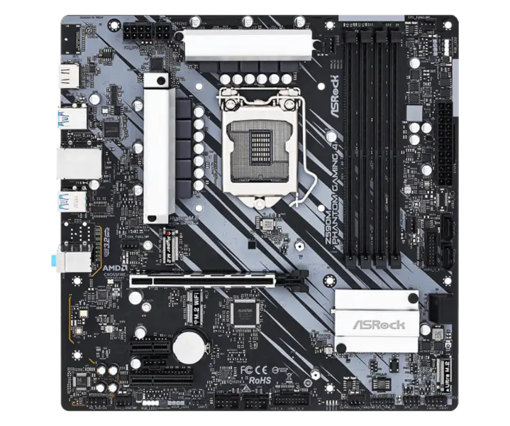 Asrock Z590 Phantom Gaming 4 Ddr4 Phantom Gaming Základní deska podporuje procesor 11900k 11700k Intl Z590 Lga 1200