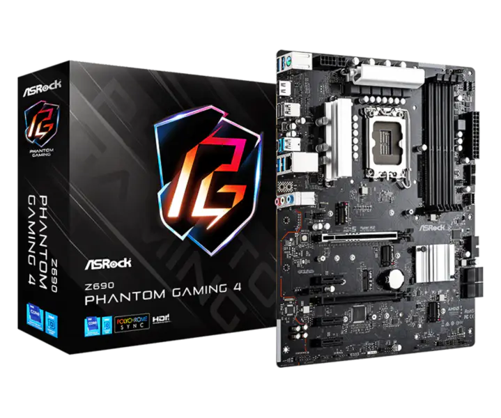 Asrock Z690 Phantom Gaming 4 Ddr4 Základní deska Ddr5 Podpora CPU 12600k 12700 Intl Z690 Lga 1700