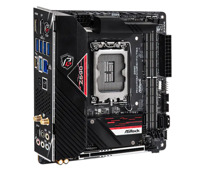 Asrock Z690 Phantom Gaming-itx/tb4 Phantom Gaming Základní deska Ddr5 Podpora CPU 12600k 12700 Intl Z690 Lga 1700
