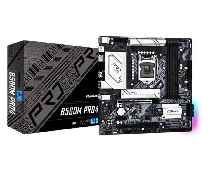 Asrock B560m Pro4 Důmyslná základní deska podporuje procesor 11900k 11700kf Grafická karta Rtx 3060 3070 Intl B560 Lga 1200