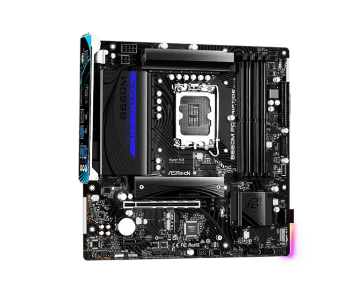 B660m Pg Riptide Počítačová herní základní deska Paměť Ddr4 Cpu 12400f 12600kf Intl B660 Lga1700