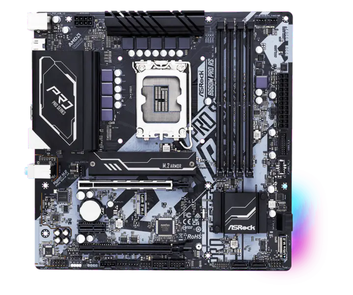 Asrock B660m Pro Rs Herní základní deska Paměť Ddr4 CPU 12400f 12600kf Intl B660 Lga1700