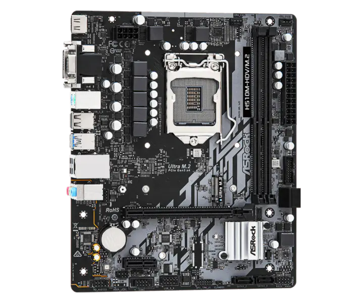 Asrock H510m-hdv/m.2 Office Herní základní deska podporuje CPU 10500 10400 11400f Intl H510 Lga 1200