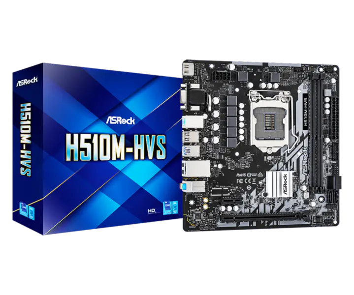 Asrock H510m-hvs Základní deska pro kancelářské hry Podporuje CPU 10500 10400 11400f Intl H510/lga 1200 H510m Hvs