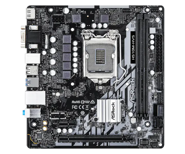 Asrock H510m-hvs Základní deska pro kancelářské hry Podporuje CPU 10500 10400 11400f Intl H510/lga 1200 H510m Hvs