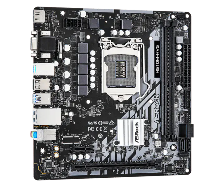 Asrock H510m-hvs Základní deska pro kancelářské hry Podporuje CPU 10500 10400 11400f Intl H510/lga 1200 H510m Hvs
