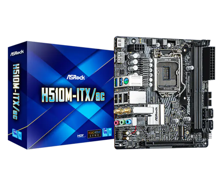 Asrock H510m-itx/ac Mini základní deska Herní základní deska Podporuje CPU 10500 10400 11400f Intl H510 Lga 1200