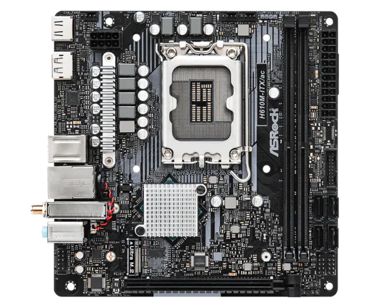 Asrock H610m-itx Ac Mini Základní deska podporuje CPU 12100 12400 Intl H610 Lga 1700