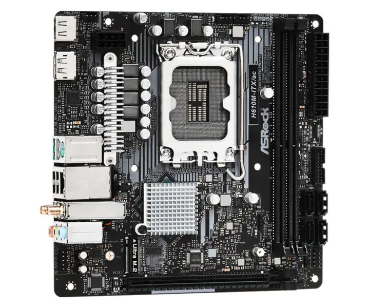 Asrock H610m-itx Ac Mini Základní deska podporuje CPU 12100 12400 Intl H610 Lga 1700