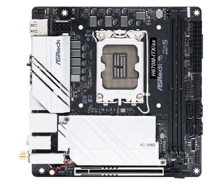 Asrock H670m-itx Ax Mini Základní deska Itx Základní deska podporuje procesor 12400 12600k 12700 Intl H670m Lga 1700 Wi-fi 6e