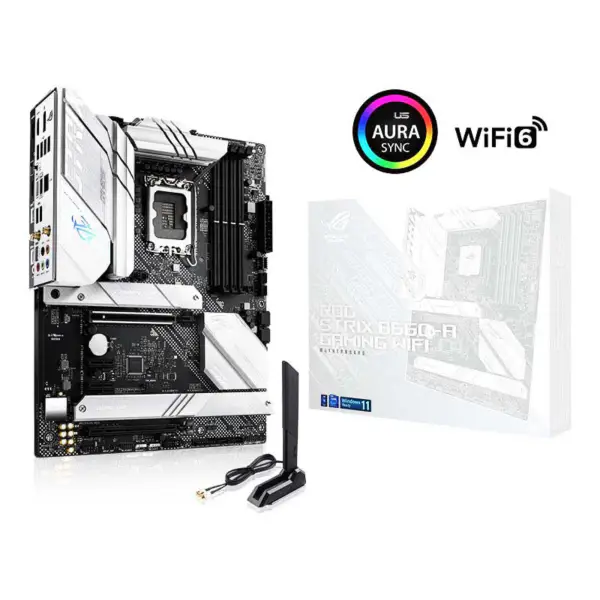 Rog Strix B660-a Gaming Wifi D4 Snow Blowing Základní deska s podporou procesoru 12. generace Intl B660 Lga 1700
