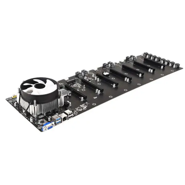 Základní deska pro pracovní stanice B75 s ventilátorem Lga 1155 Ddr3 Ddr4 Základní deska pro serverové procesory B75 8gpus