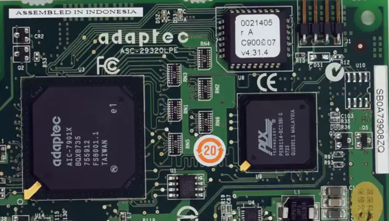 Průmyslová základní deska Adaptec ASC-29320LPE SCSI Low Profile Card